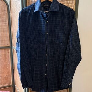 Ralph Lauren Blue Checkered Button-Down Shirt